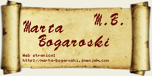 Marta Bogaroški vizit kartica